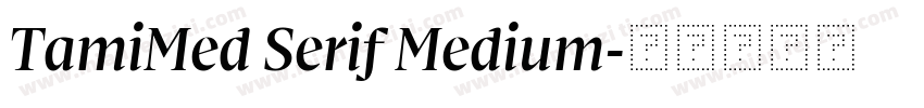 TamiMed Serif Medium字体转换